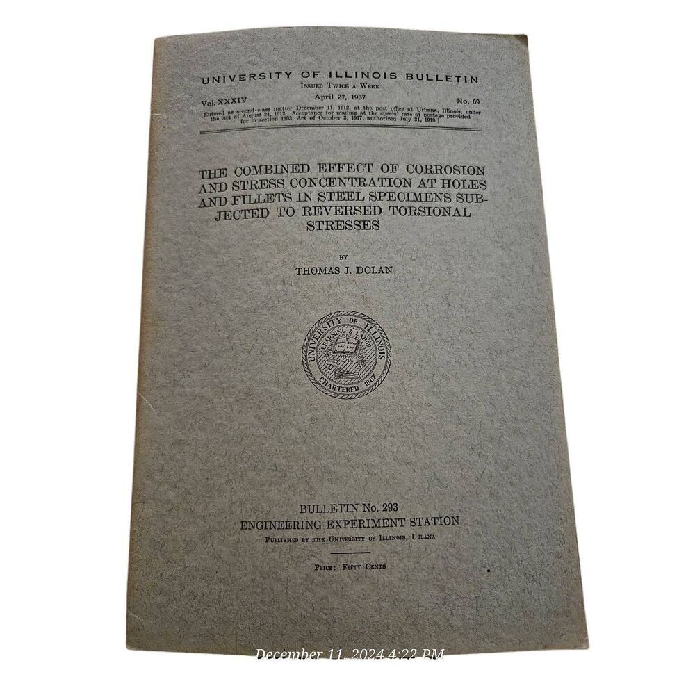 University of Illinois bulletin April 27 1937 vol. Xxxiv no. 69 by Thomas J. Dol